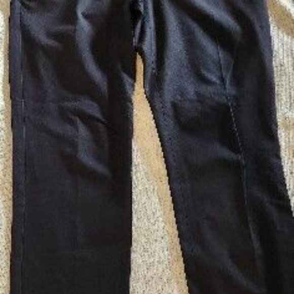 Theory Dress Pants Womens 4 Black Ines Tailored Wool-Spandex Trousers Low Rise - Picture 2 of 9